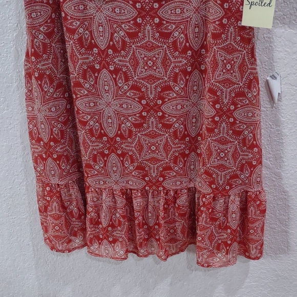 Live To Be Spoiled Patterned Short Sleeve Dress - Picture 5 of 16